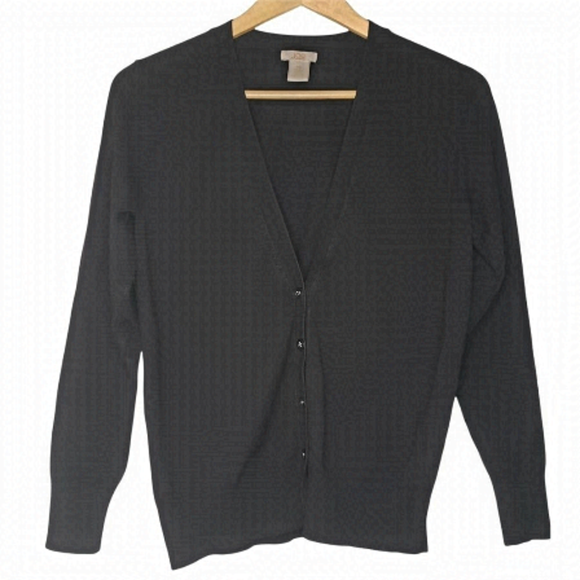 3 for $25 Joe Fresh Black Ladies Cardigan Large Medium - Picture 1 of 4